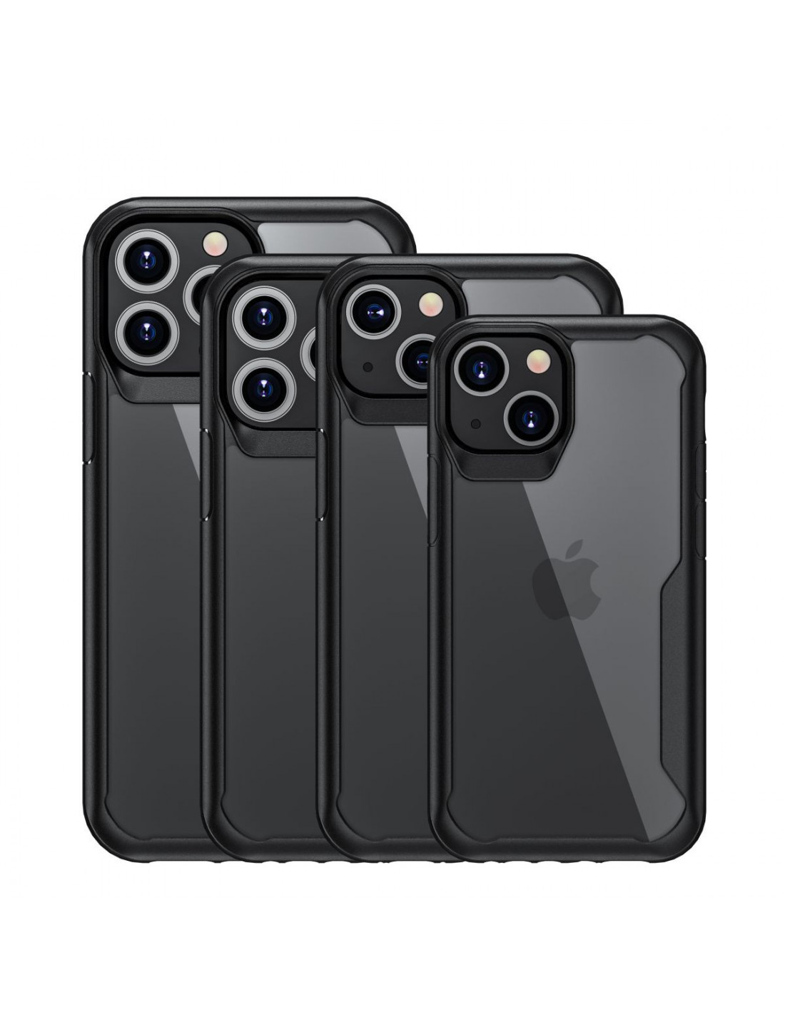 Carcasa negra de plástico soft touch para iphone 13 pro max 