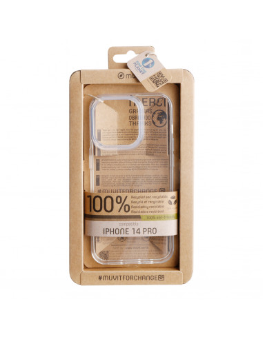 Muvit Funda Recycletek Magsafe Transparente para iPhone 15 Pro Max